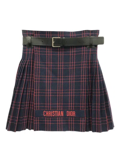 Pre-owned Dior 00's Pleated Mini Skirt