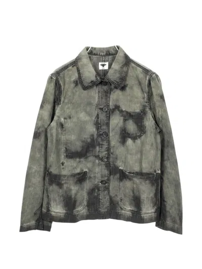 Pre-owned Dior 00s Bee Embroidery Shirt In Green