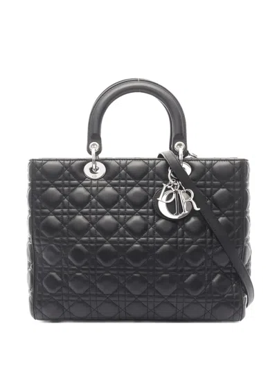 Pre-owned Dior 00s Lady  Quilted Handbag In Black