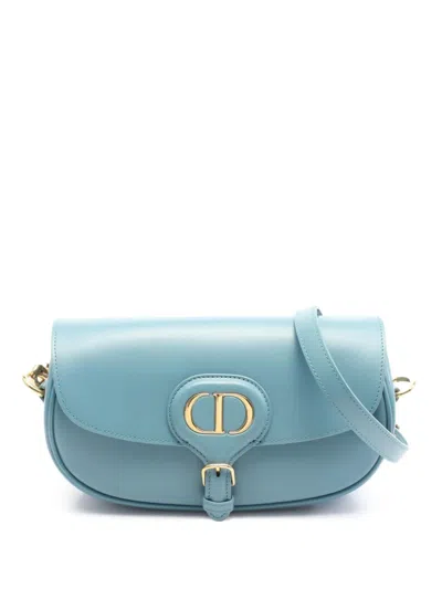 Pre-owned Dior 10's Bobby East-west Shoulder Bag In Blue