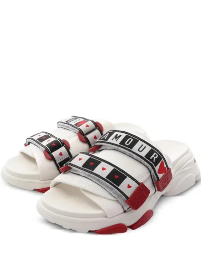 Pre-owned Dior 10s Amour Double-strap Sandals In White