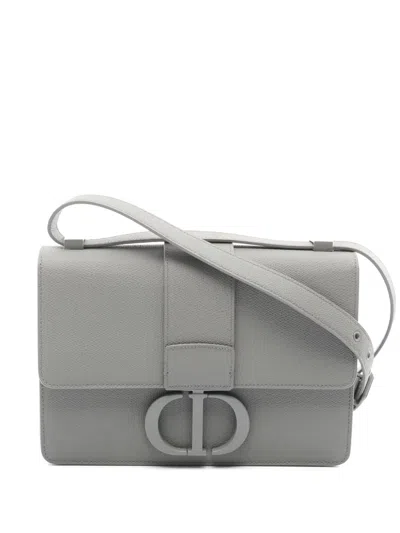 Pre-owned Dior 10s Montaigne 30 Shoulder Bag In Grey
