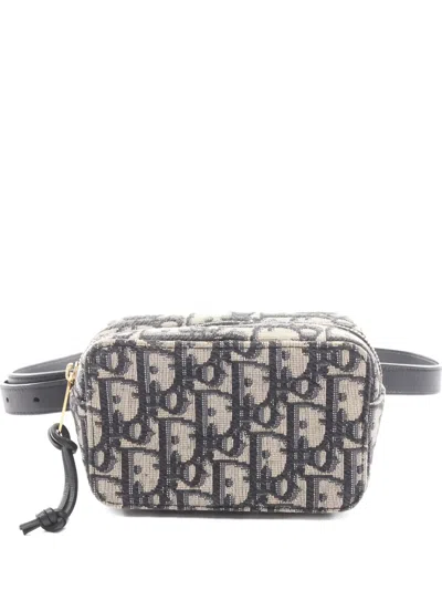 Pre-owned Dior 10s Oblique Jacquard Body Bag In Neutral