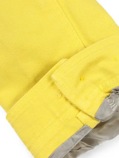 Pre-owned Dior 10s Peter Doig Hooded Denim Jacket In Yellow