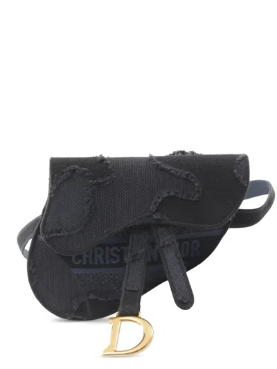 Pre-owned Dior 10s Saddle Belt Bag In 蓝色