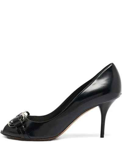Pre-owned Dior 110mm Bow Peep-toe Pumps
