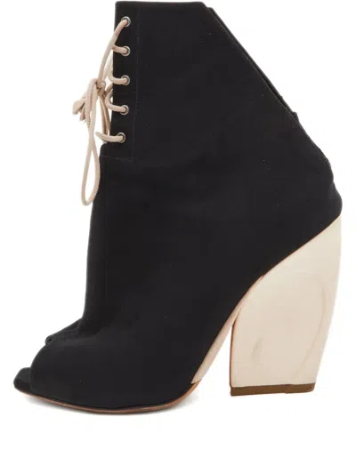 Pre-owned Dior 110mm Lace-up Ankle Boots