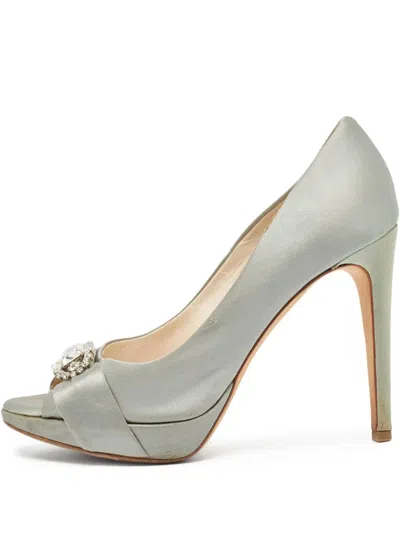 Pre-owned Dior 110mm Satin Pumps