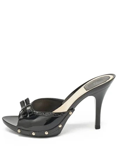 Pre-owned Dior 115mm Patent Slide Sandals