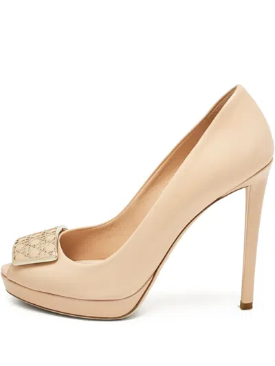 Pre-owned Dior 120mm Cannage-plaque Pumps