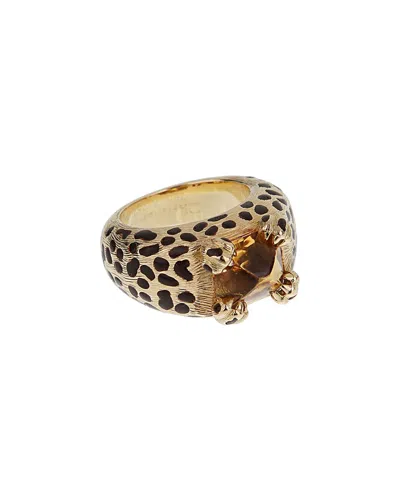 Dior 18k 4.00 Ct. Tw. Citrine Ring (authentic Pre-loved) In Pattern