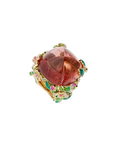 Dior 18k 46.85 Ct. Tw. Diamond & Gemstone Ella Ring (authentic Pre-loved) In Brown