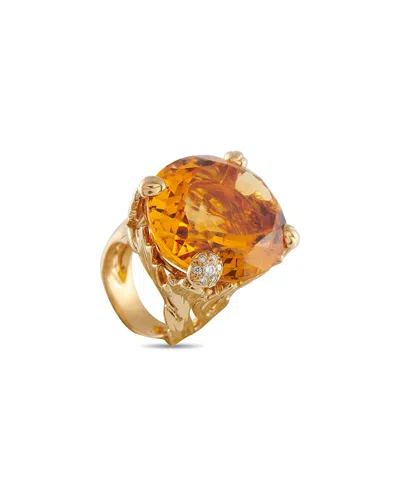 Dior 18k Citrine Ring (authentic Pre-loved) In Gold