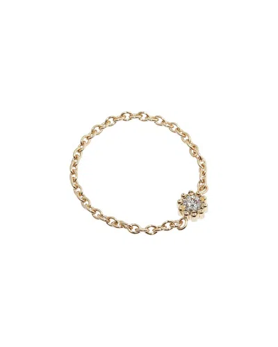 Dior 18k Diamond Chain Ring (authentic Pre-loved) In Gold