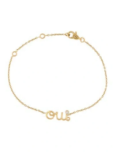 Pre-owned Dior 18k Diamond Amour Oui Bracelet, 7.25" In Multicolor