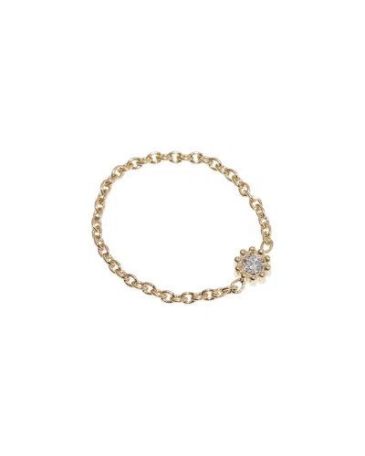 Pre-owned Dior 18k Diamond Mimi Rose Ring (authentic Pre-loved)