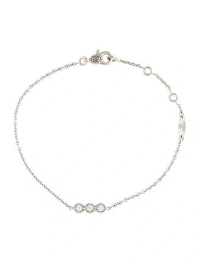 Pre-owned Dior 18k Diamond Mimirose Bracelet, 7" In Multicolor