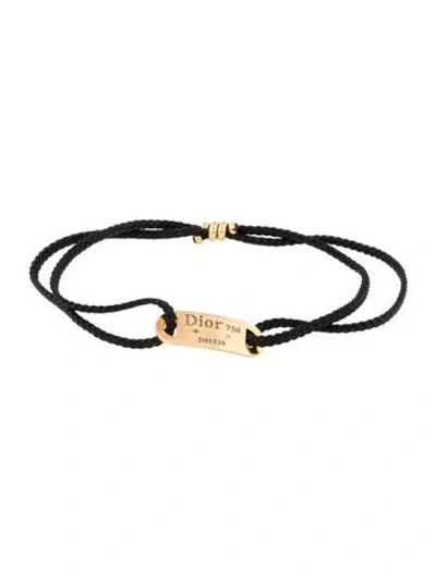 Pre-owned Dior 18k Gourmette Id Adjustable Bracelet, 7.75" In Multi