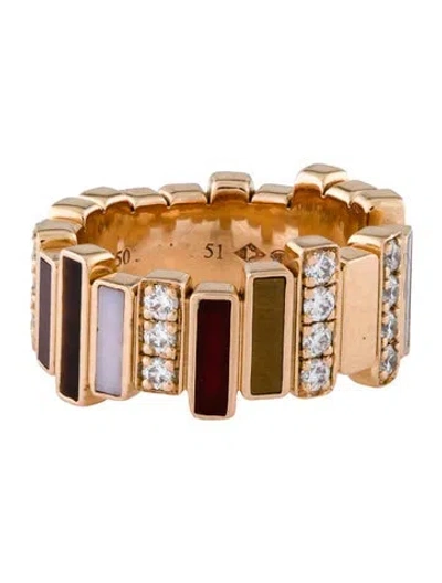 Pre-owned Dior 18k Multistone & Diamond Gem  Ring