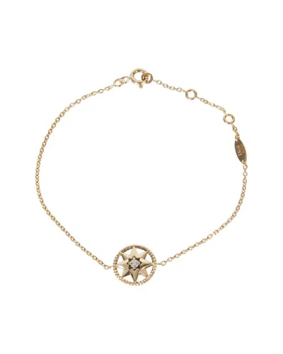 Dior 18k Pearl & Diamond Station Bracelet (authentic Pre-loved) In Gold