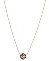 Dior 18k Rose Gold 0.05 Ct. Tw. Diamond & Onyx Rose De Vents Necklace (authentic Pre-loved)
