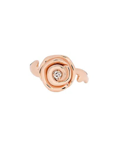 Dior 18k Rose Gold Diamond Large Rose Couture Ring 55 7.25 (authentic Pre-  Loved)