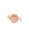 Dior 18k Rose Gold Diamond Large Rose Couture Ring 55 7.25 (authentic Pre-  Loved) In Gold