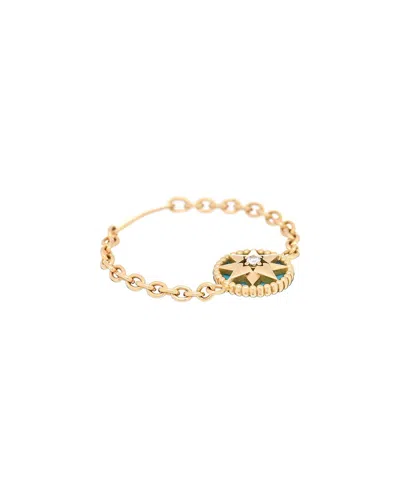 Dior 18k Rose Gold Diamond Turquoise Rose Des Vents Ring 51 5.75 (authentic  Pre-loved)