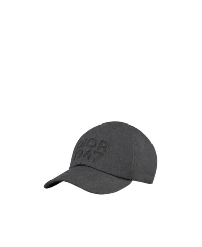 Dior 1947 Wool Baseball Cap In Black