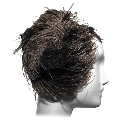 Pre-owned Dior 1950s Christian  Ballet-inspired Black Ostrich Feather Cocktail Hat