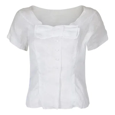 Pre-owned Dior 1950s Christian  White Cotton Blouse