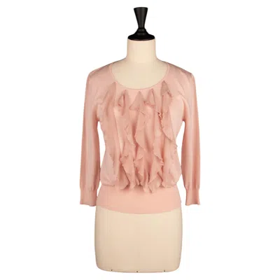 Pre-owned Dior 1960s Revival Sweater By Christian , Designed By John Galliano, Spring 200 In Sand