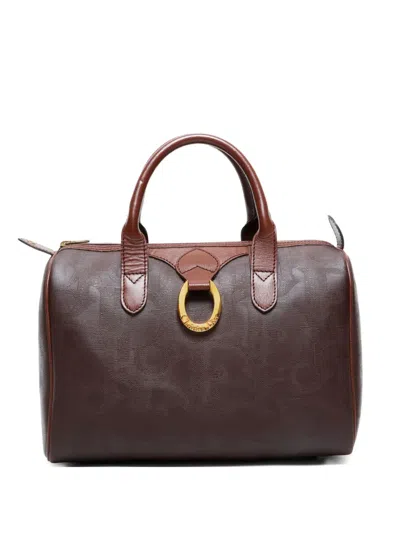 Pre-owned Dior 1970-1980s Monogram Boston Bag In Brown