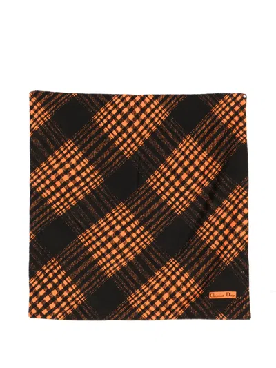 Pre-owned Dior 1970s Printed Scarf In Black