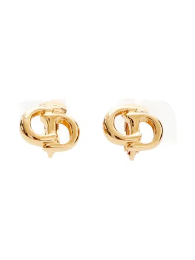 Pre-owned Dior 1980-1990 Cd Earrings In Gold