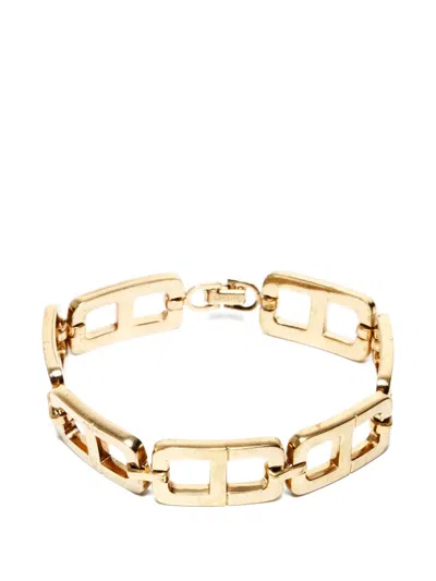 Pre-owned Dior 1980-1990 Logo Bracelet In Gold