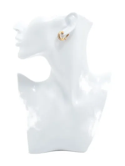 Pre-owned Dior 1980-1990 Rhinestone-embellished Earrings In Gold