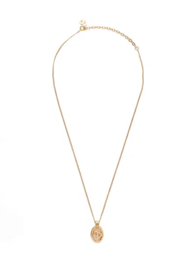 Pre-owned Dior 1980-1990s Cd Logo Necklace