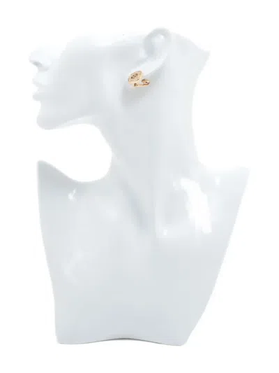 Pre-owned Dior 1980-1990s Cd-plaque Clip-on Earrings In Gold