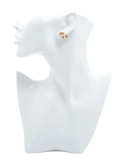 Pre-owned Dior 1980-1990s Cd-plaque Clip-on Earrings In Gold