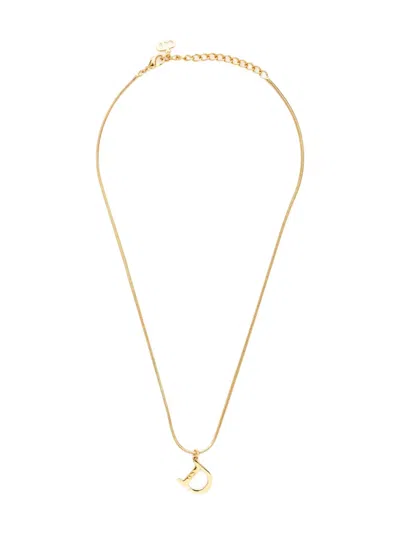 Pre-owned Dior 1980-1990s  Logo Necklace