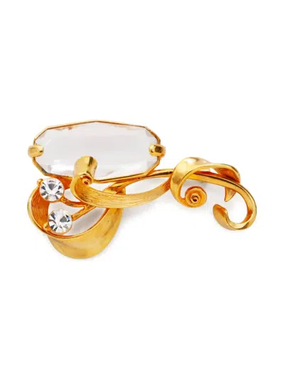 Pre-owned Dior 1980-1990s Rhinestone Brooch