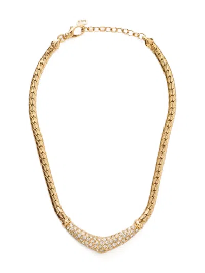 Pre-owned Dior 1980-1990s Rhinestone Necklace