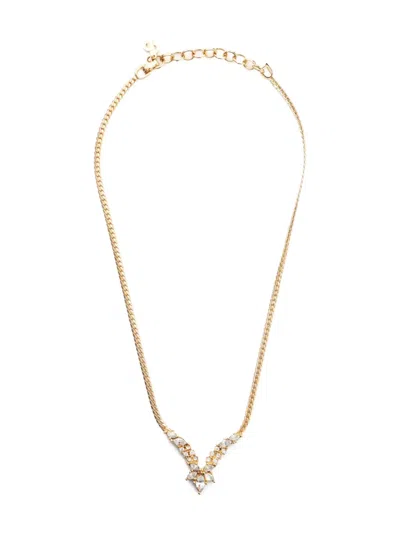 Pre-owned Dior 1980-1990s Rhinestone Necklace