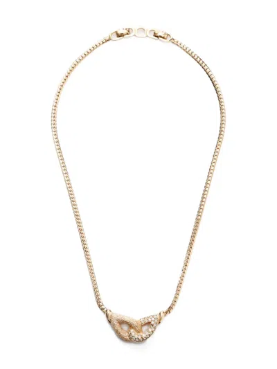 Pre-owned Dior 1980-1990s Rhinestone Necklace