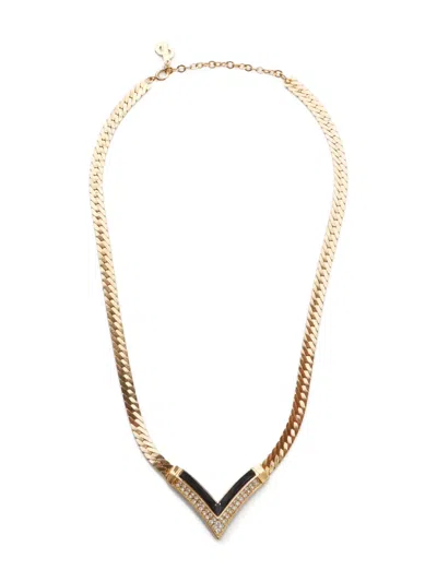 Pre-owned Dior 1980-1990s Rhinestone Necklace