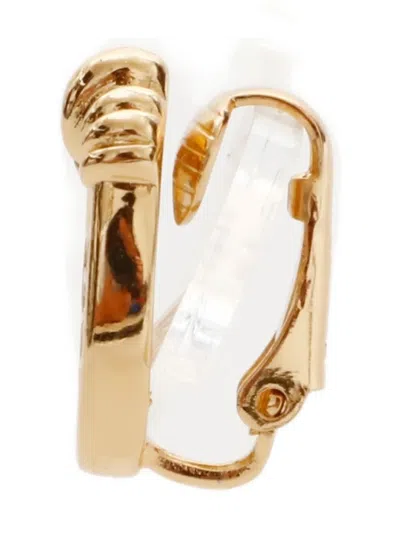 Pre-owned Dior 1980 Cd Clip-on Earrings In Gold