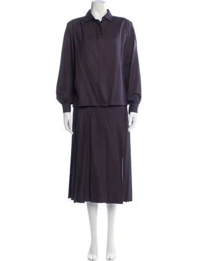 Pre-owned Dior 1980's Coordonnes Skirt Set In Purple