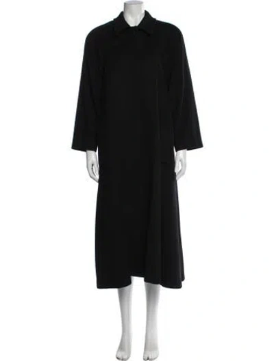 Pre-owned Dior 1980's Lambswool Coat In Black
