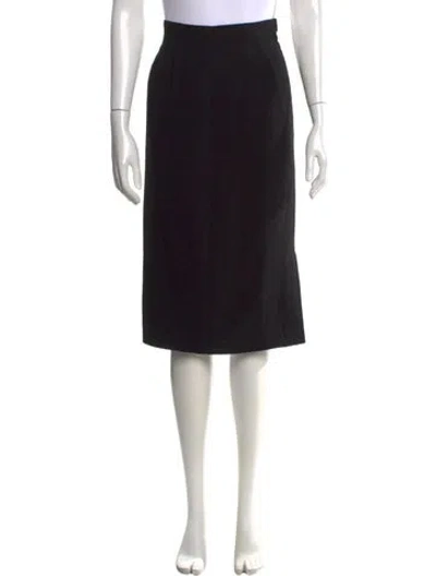 Pre-owned Dior 1980's Midi Length Skirt In Black